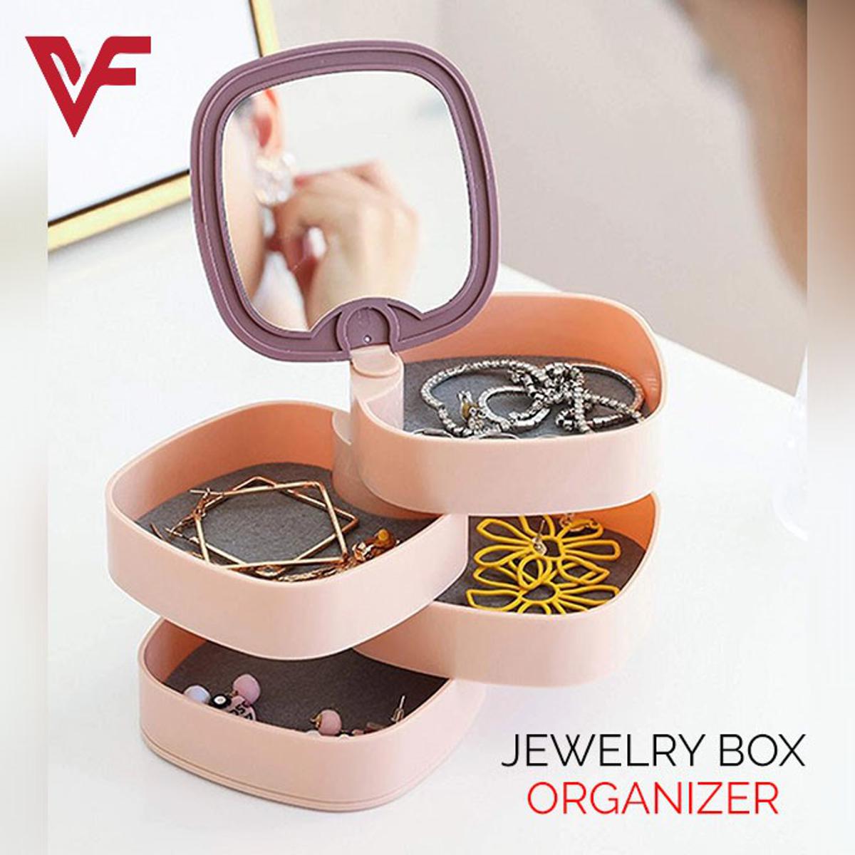 360° Rotating Jewelry Box Organizer